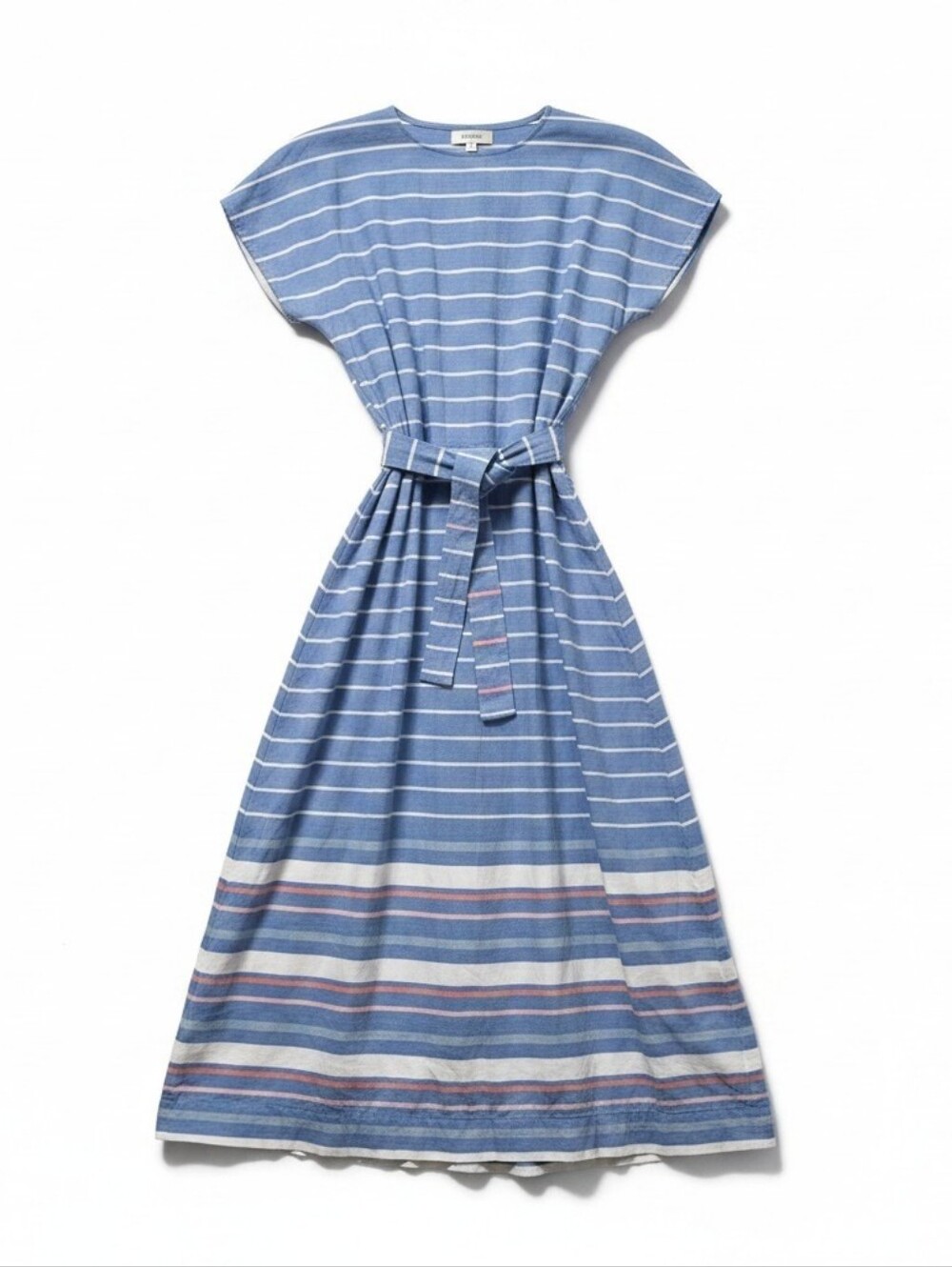 Marine Layer Blue Striped Wrap Midi Dress Size S Excellent Condition - Picture 2 of 6